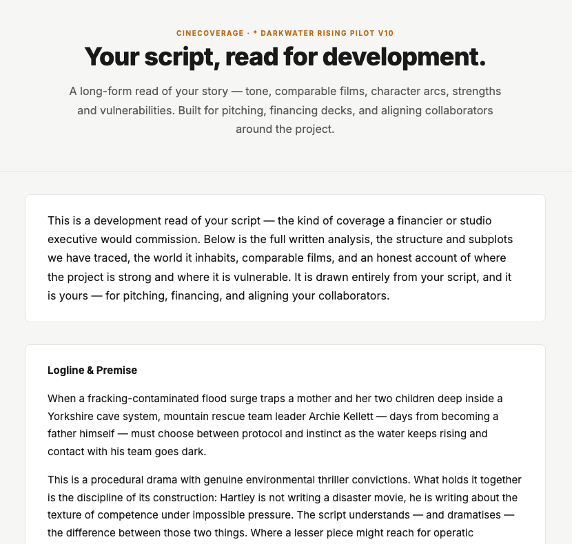 Studio — development coverage